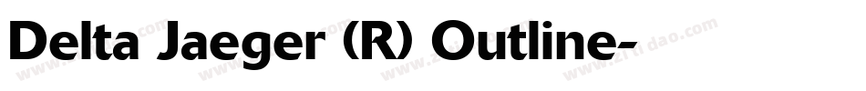 Delta Jaeger (R) Outline字体转换